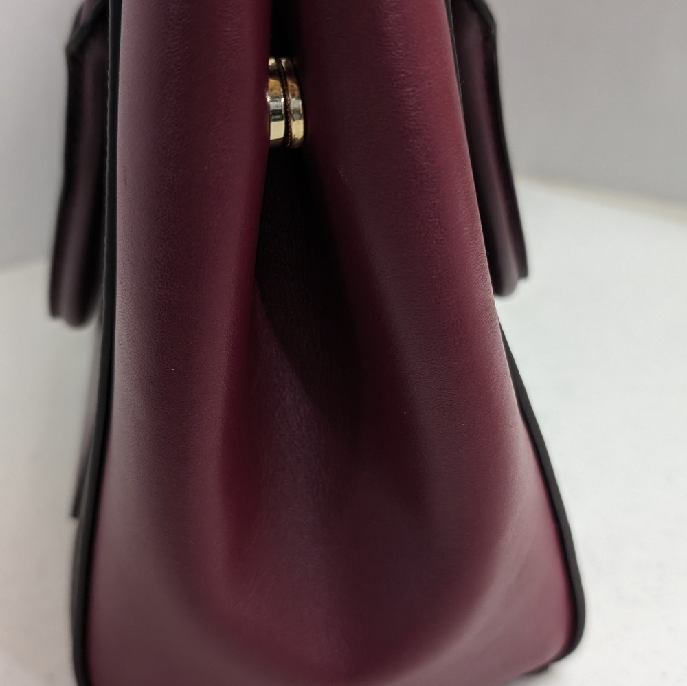 Michael Kors Benning Satchel Maroon & Brown Tote Bag - Picture 8 of 15
